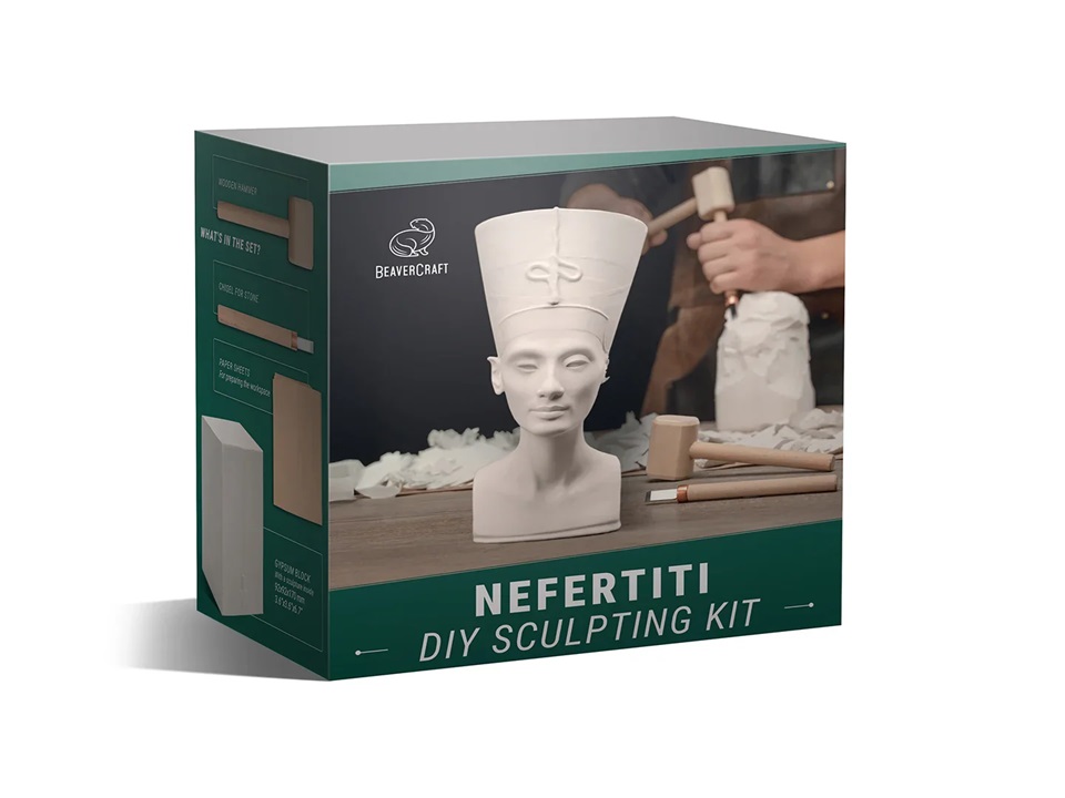 Snideriset BeaverCraft Nefertiti; för figursnideri för nybörjare