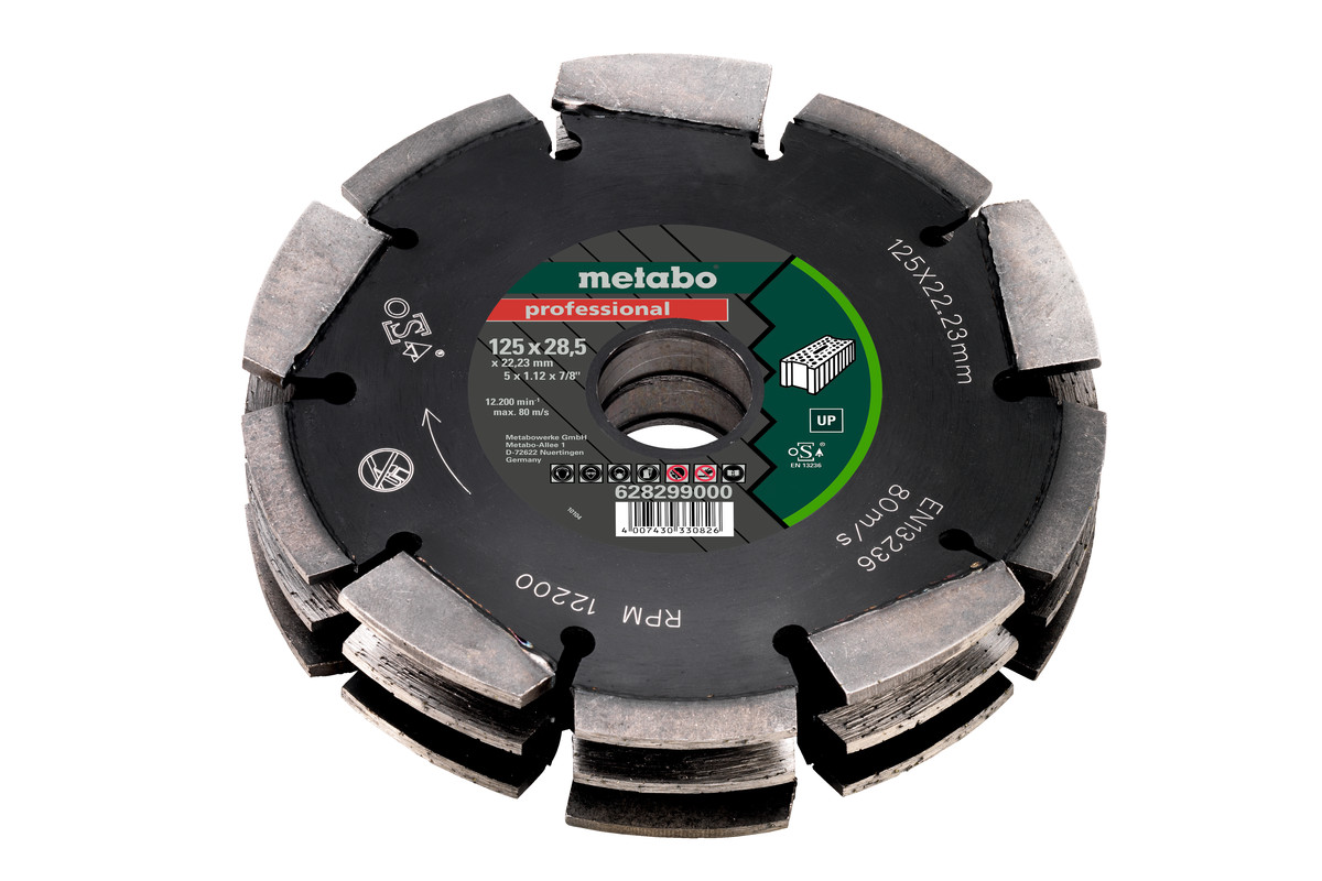Diamantkapskiva Metabo 628299000; 125x28,5x22,23 mm