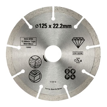 Diamantkapskiva Stanley STA38107-XJ; 125x22,23 mm