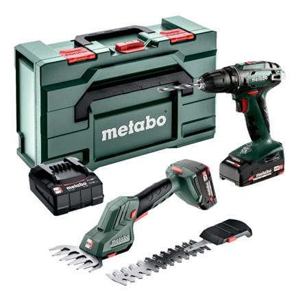Verktygspaket Metabo Combo Set 2.2.5 (BS 18 + SGS 18 LTX Q); 18 V; 2x2,0 Ah batt.
