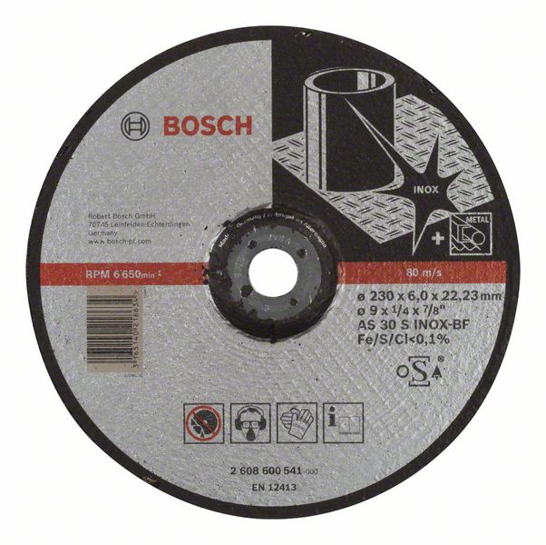 Slipskiva Bosch AS 30 S INOX BF; 230x6 mm