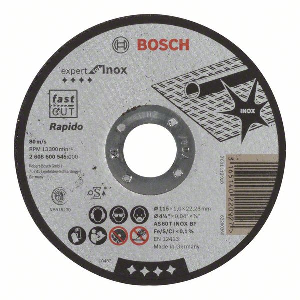 Kapskiva Bosch AS 60 T INOX BF; 115x1 mm