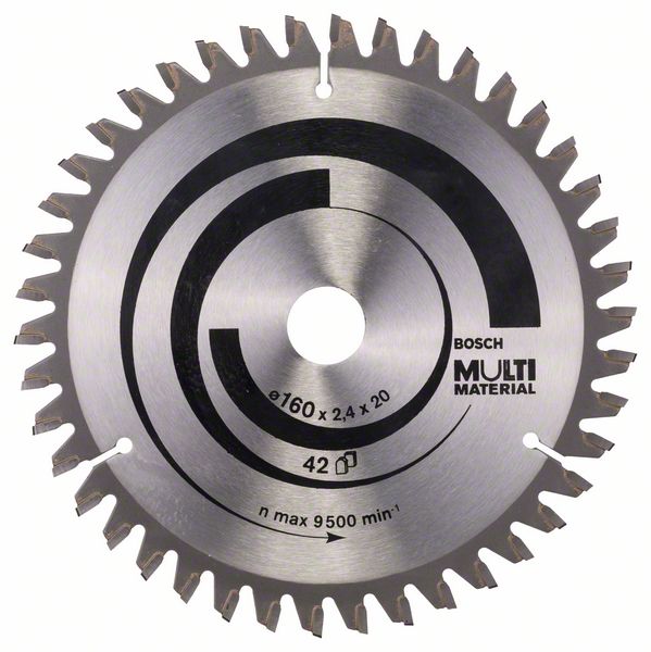 Sågklinga för trä Bosch MULTI MATERIAL; 160x2,4x20,0 mm; Z42; -5°