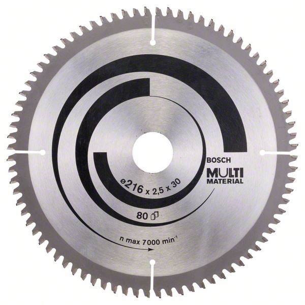 Universal sågklinga Bosch MULTI MATERIAL; 216x2,5x30,0 mm; Z80; -5°