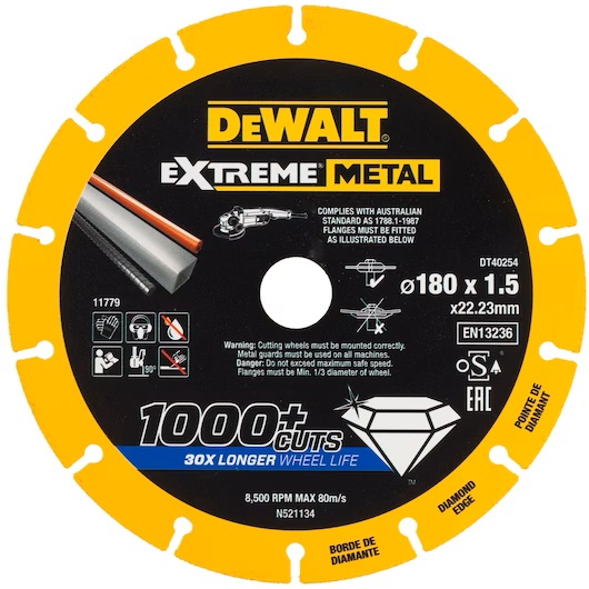 Diamantkapskiva DeWalt DT40254-QZ; 180x22,23 mm