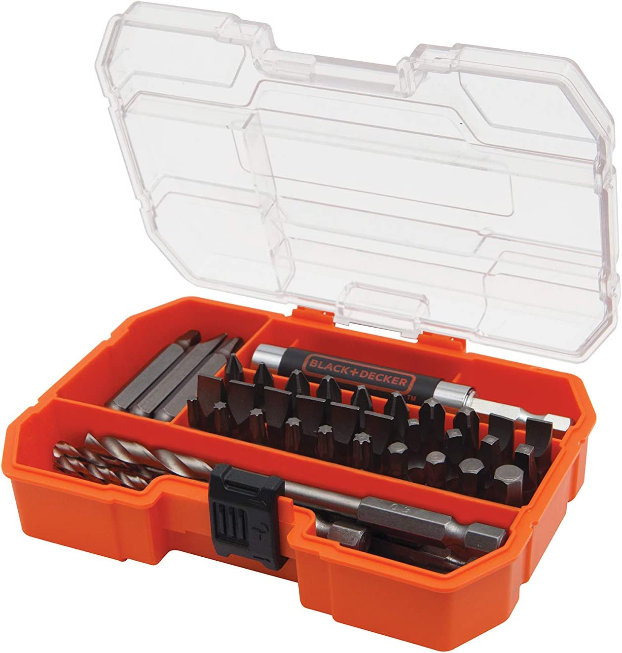 Sats med borr- och skruvbits Black & Decker A7234-XJ; 45 st.