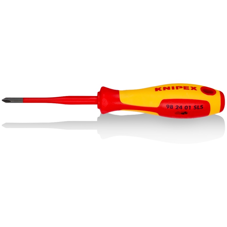 Skruvmejsel Knipex 982401SLS; SL/PH1; 80 mm; kryss, spår