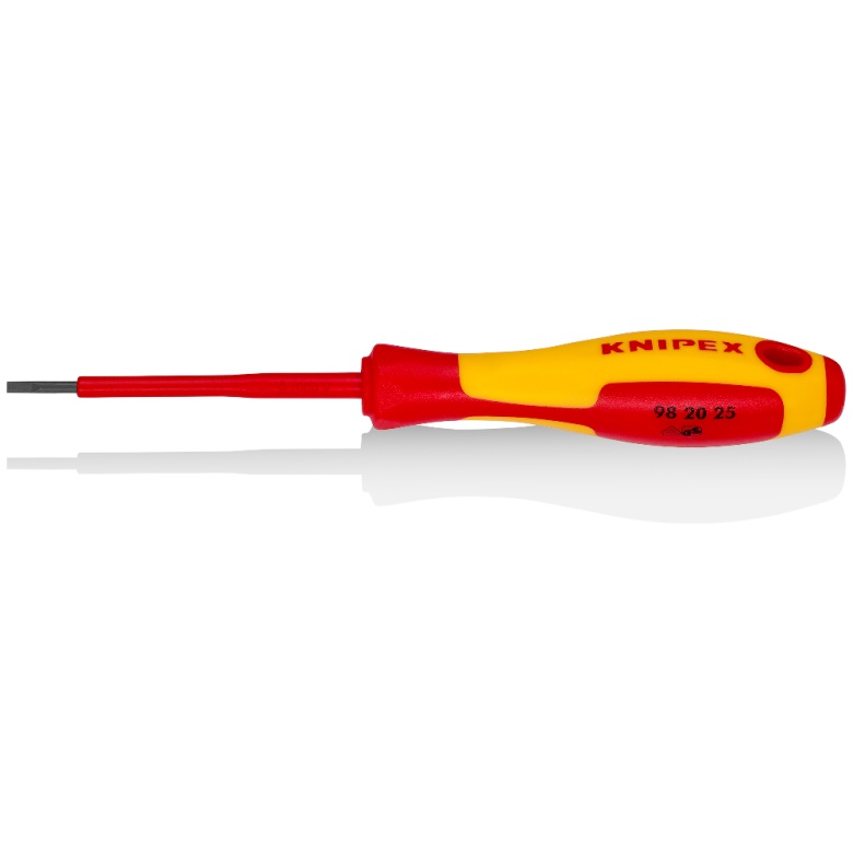 Platt skruvmejsel Knipex 982025; SL2,5; 75 mm