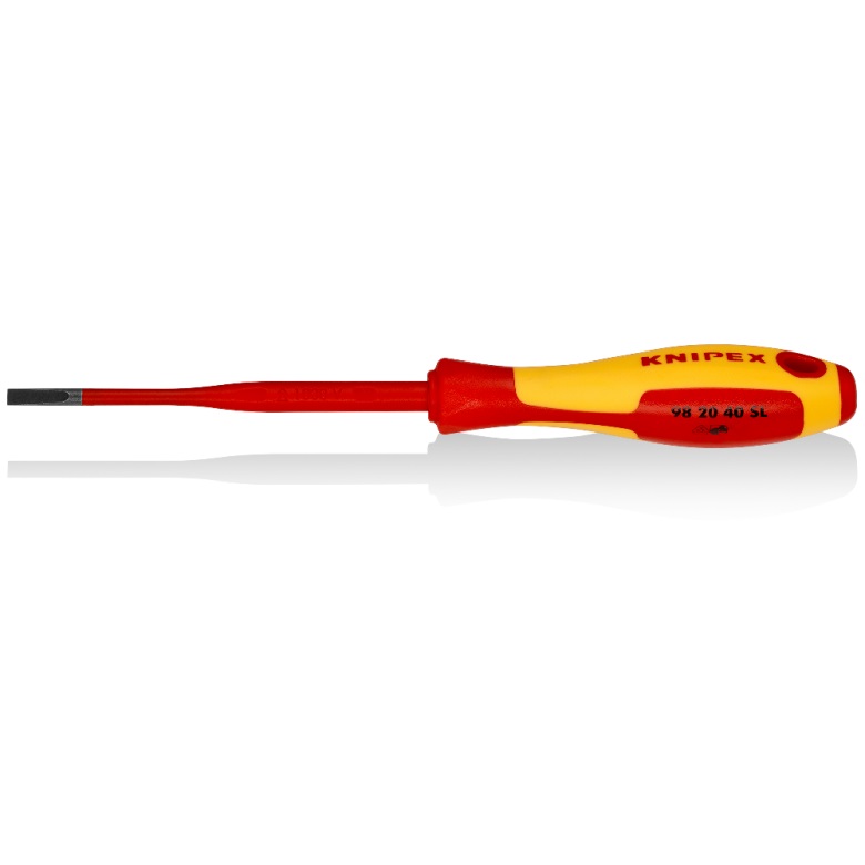 Platt skruvmejsel Knipex 982040SL; SL4; 100 mm