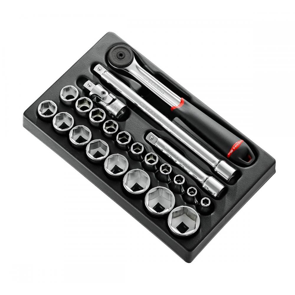 Hylsnyckelsats Facom MOD.S161-36; 1/2''; 23 st.