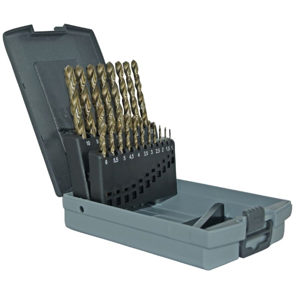 Borrsats för metall Tivoly 11454970015; 1-10 mm; 19 st.
