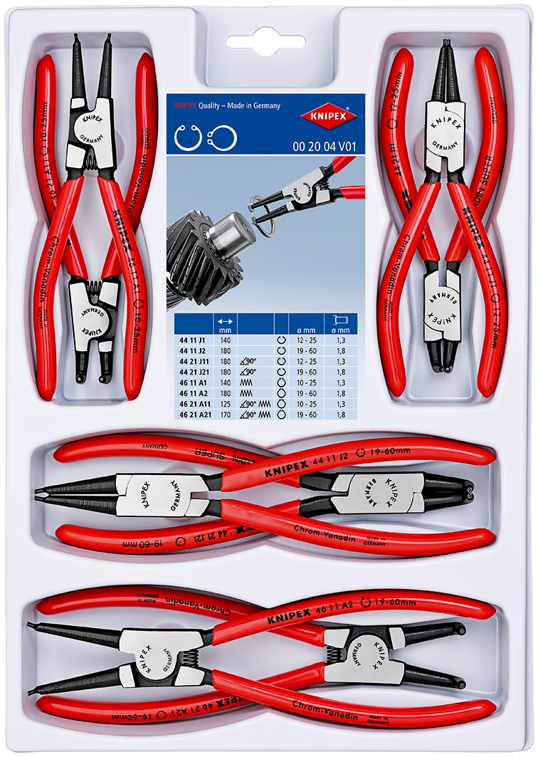 Tångset Knipex 002004V01; 8 st.