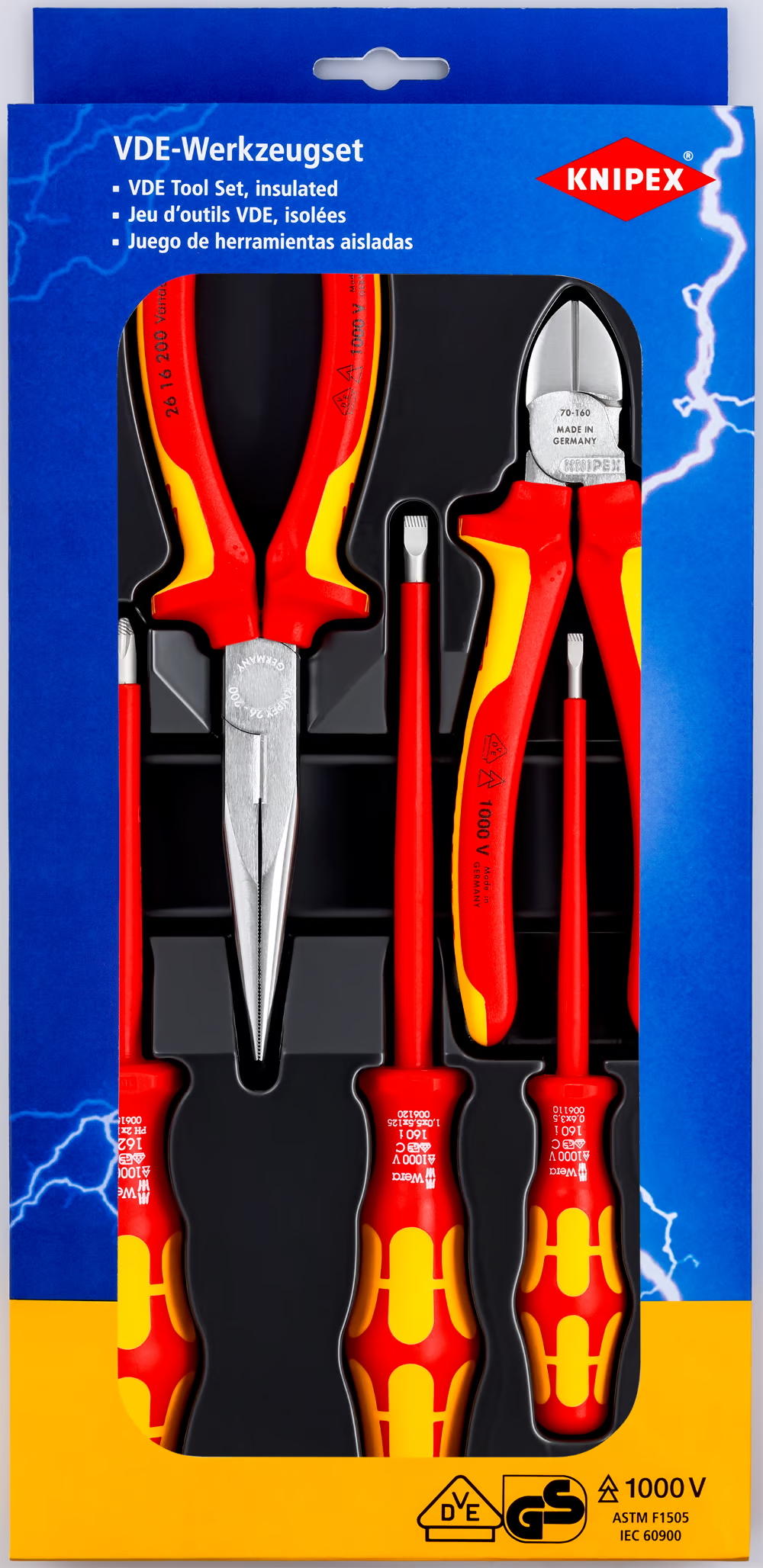Tångset Knipex 002013; 5 st.