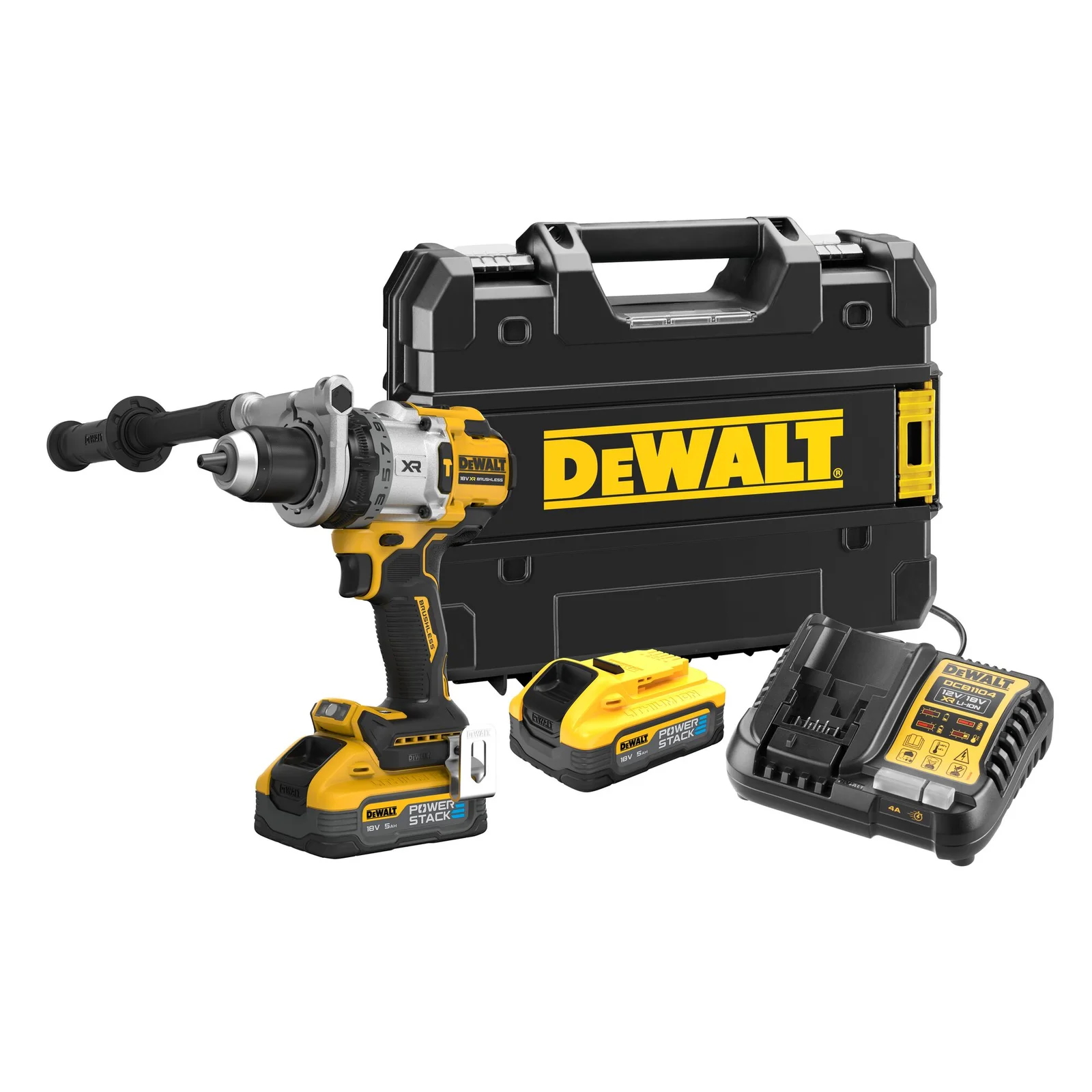 Slagskruvdragare / borr DeWalt DCD1007H2T-QW; 18 V; 2x5,0 Ah batt.