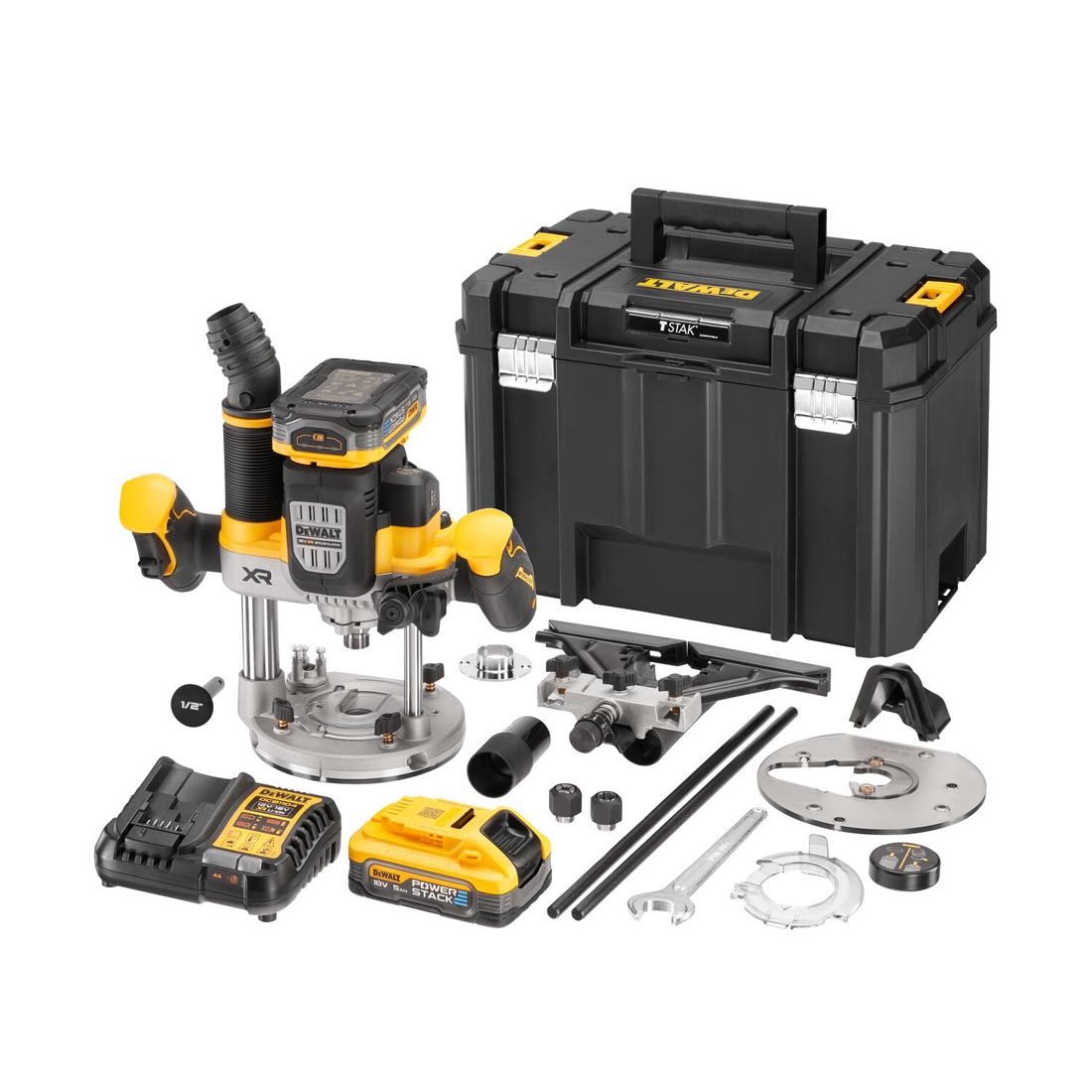 Handöverfräs DeWalt DCW620H2-QW; 18 V; 2x5,0 Ah batt.