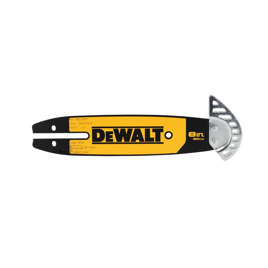 Sågsvärd för motorsåg DeWalt DT20694-QZ; 8''; 20 cm; 3/8''; 34; 1,1 mm