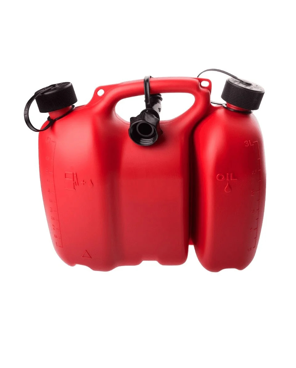 Bränsledunk Oregon 562405; röd (6 l) + smörjoljetank (3 l)