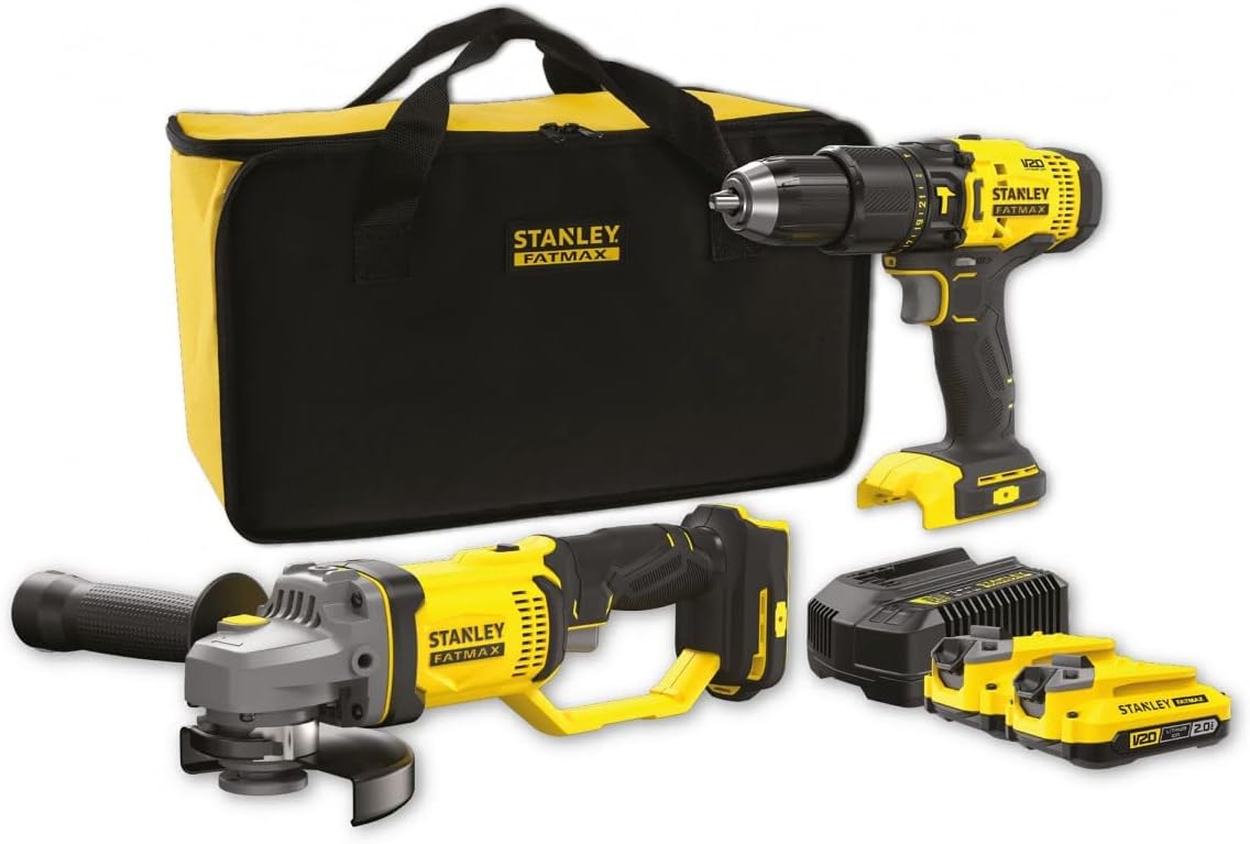 Verktygspaket Stanley SFMCK471D2S-QW (SFMCD700 + SFMCG400); 18 V; 2x2,0 Ah batt.