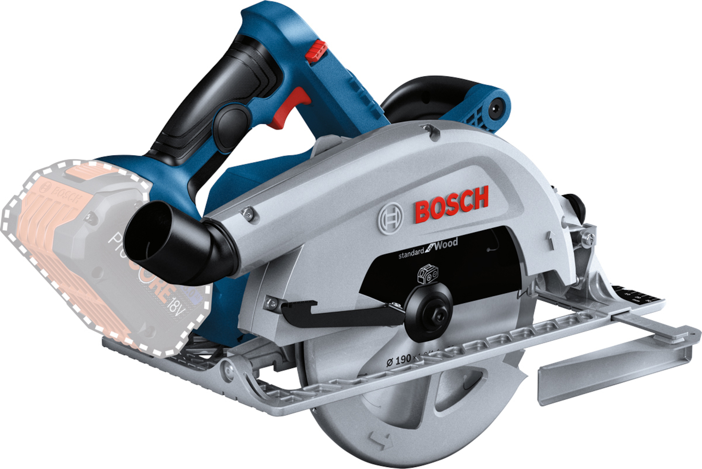 Batteridriven cirkelsåg Bosch GKS 18V-68 Professional; 18 V  (utan batteri och laddare)