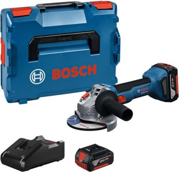 Vinkelslip Bosch GWS 18V-8 Professional; 125 mm; 18 V; 2x4,0 Ah batt. + L-Boxx 136