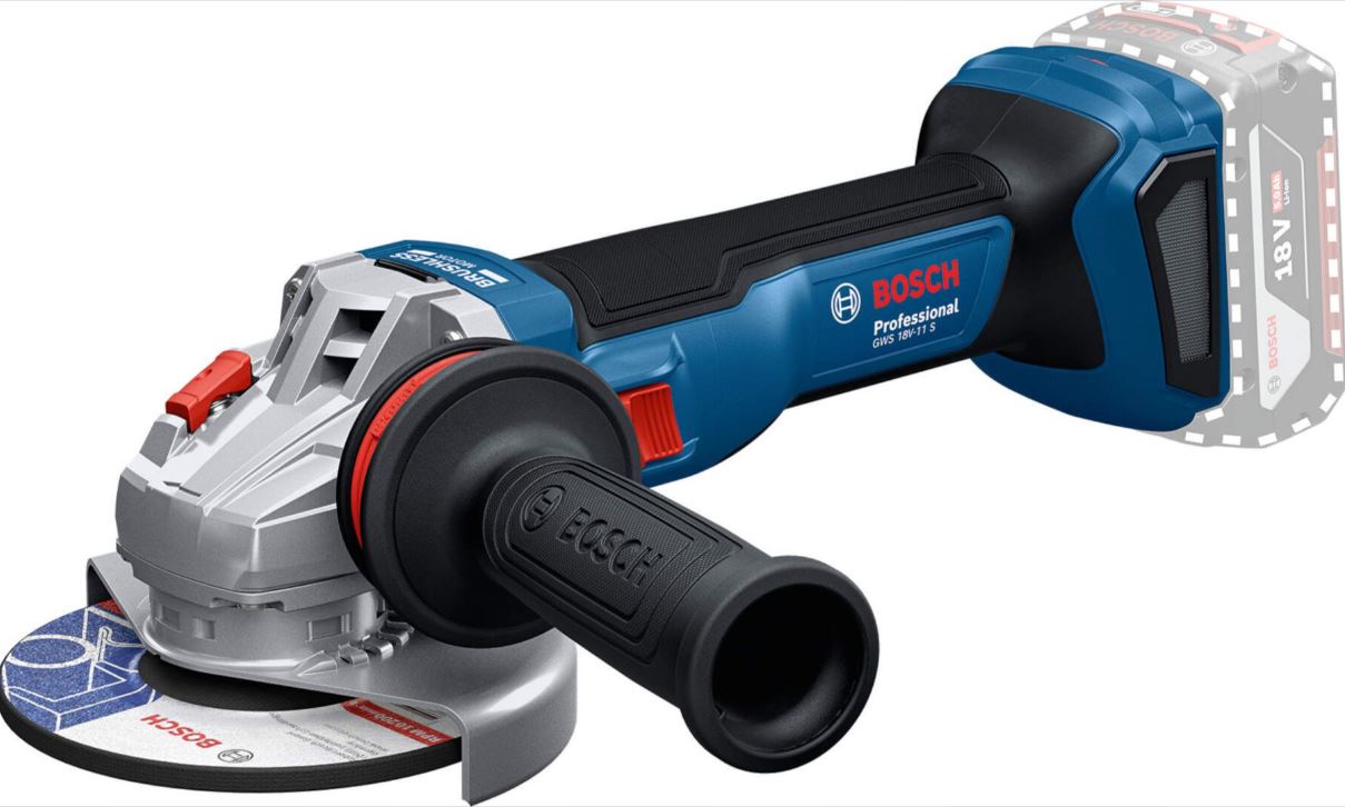 Vinkelslip Bosch GWS 18V-11 S Professional; 125 mm; 18 V (utan batteri och laddare)