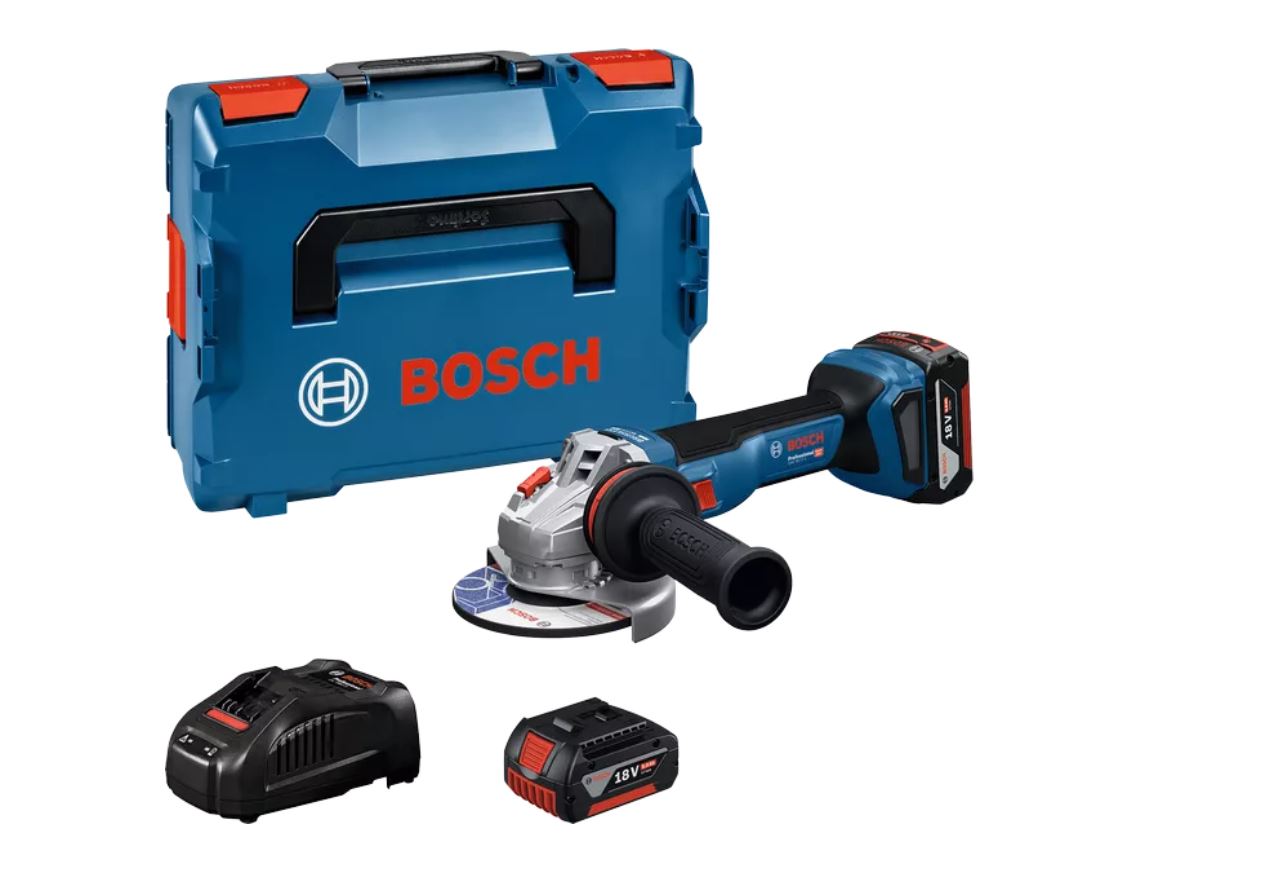 Vinkelslip Bosch GWS 18V-11 S Professional; 125 mm; 18 V; 2x5,0 Ah batt. + L-Boxx 136