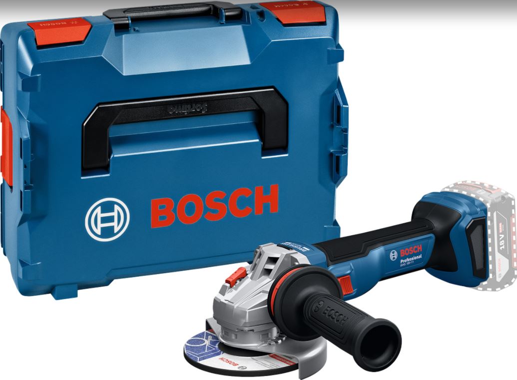 Vinkelslip Bosch GWS 18V-11 Professional; 125 mm; 18 V (utan batteri och laddare) + L-BOXX 136