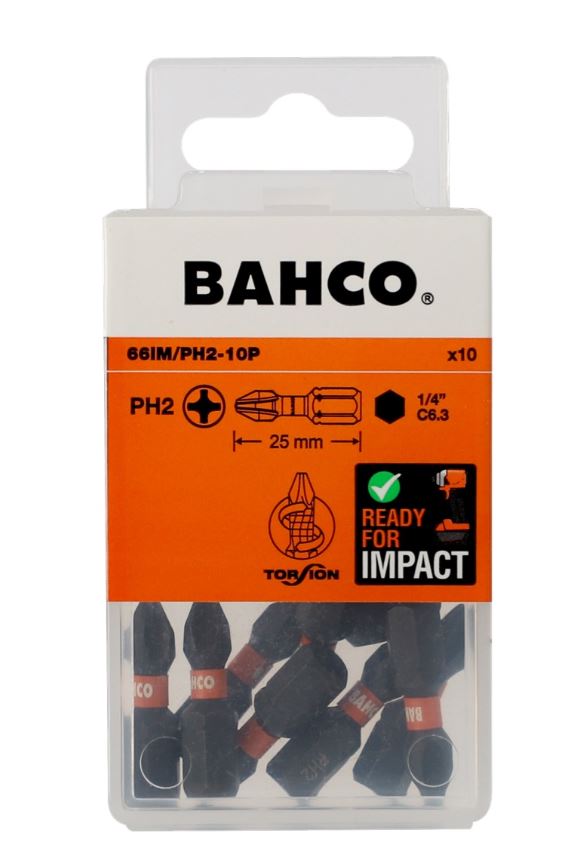 Impulsvridmunstycke Bahco 66IM/PH2-10P; PH2; 10 st.