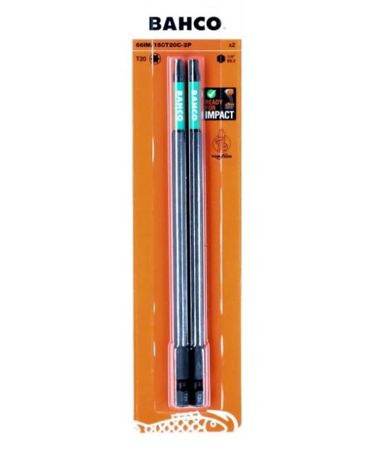 Impulsvridmunstycke Bahco 66IM/150T20C-2P; T20; 150 mm; 2 st.
