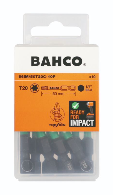 Impulsvridmunstycke Bahco 66IM/50T20C-10P; T20; 50 mm; 10 st.