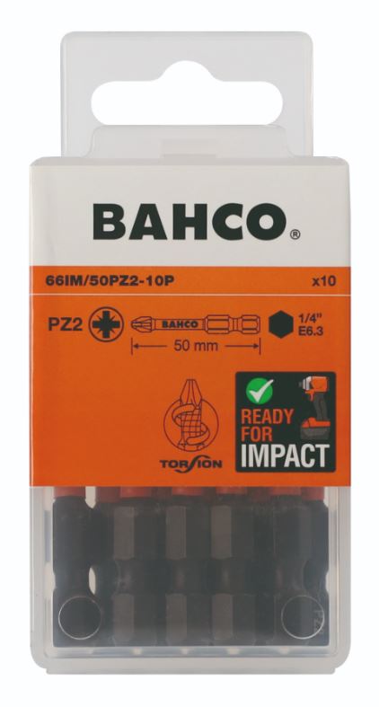 Impulsvridmunstycke Bahco 66IM/50PZ2-10P; PZ2; 50 mm; 10 st.