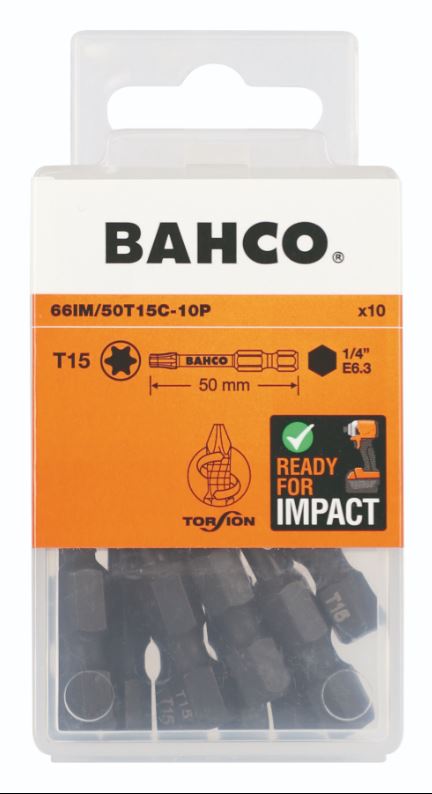 Impulsvridmunstycke Bahco 66IM/50T15C-10P; T15; 50 mm; 10 st.