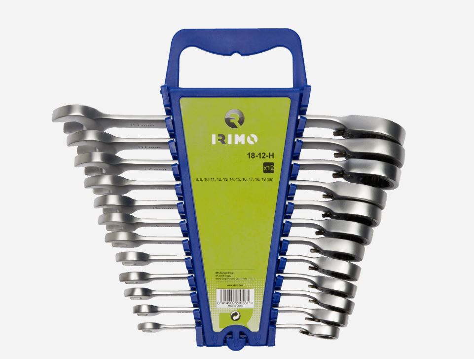 Hylsnyckelsats Irimo 18-12-H; 8-19 mm; 12 st.