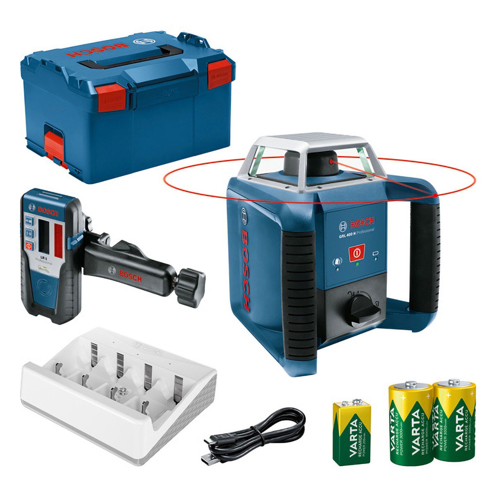Rotationslaser Bosch GRL GRL 400 H Professional + LR 1; + Väska