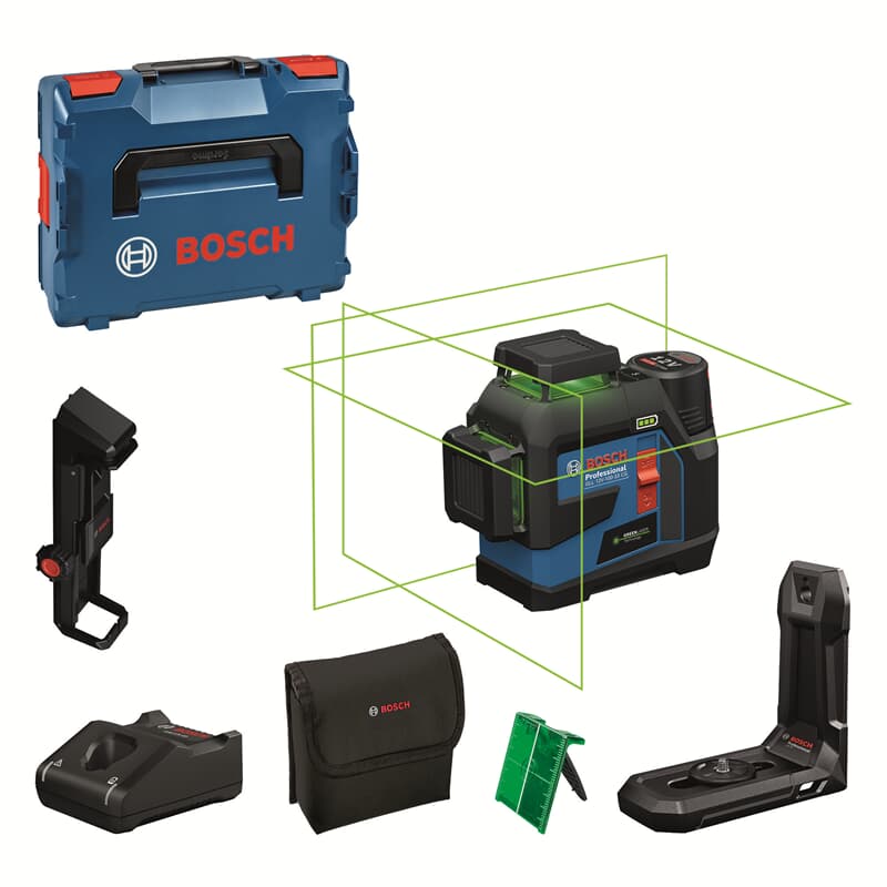 Korslinjelaser Bosch GLL 12V-100-33 CG Professional; + Väska