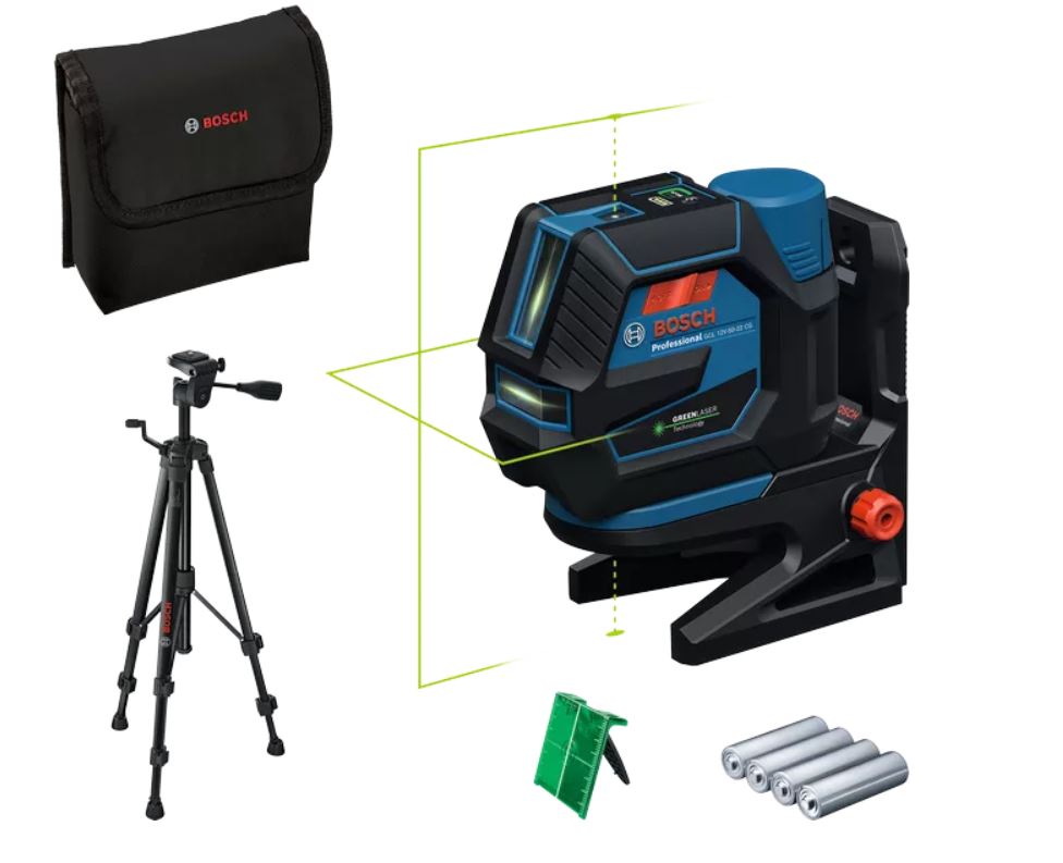 Korslinjelaser Bosch GCL 12V-50-22 CG Professional; med tillbehör
