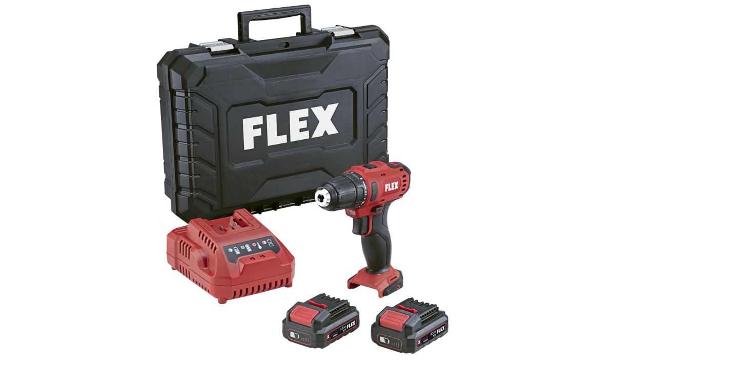 Skruvdragare/borr Flex DD 2G 12-LDBC/2.5; 12 V; 2x2,5 Ah batt.; + Väska ...