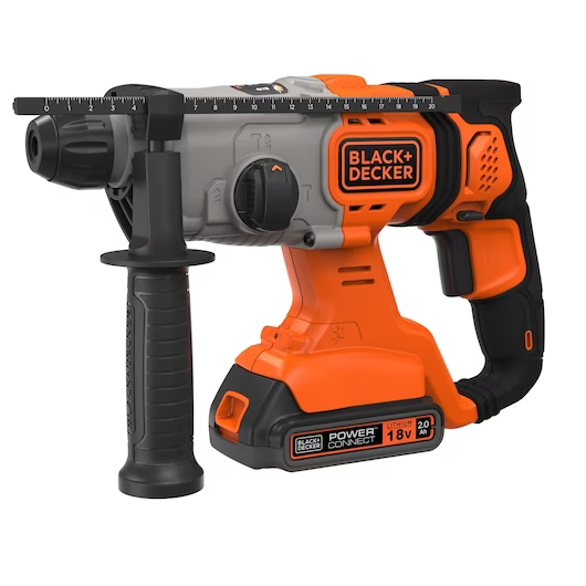 Borrhammare Black & Decker BCD900D1S-QW; 1,2 J; SDS-plus; 18 V; 1x2,0 Ah batt. + laddare