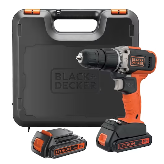 Slagborr Black & Decker BCD003C2K-QW; 18 V; 2x1,5 Ah batt. + laddare