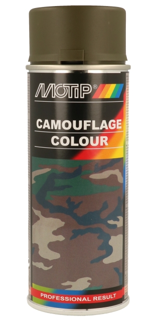 Måla Motip Camouflage RAL 6031; 400 ml; grön