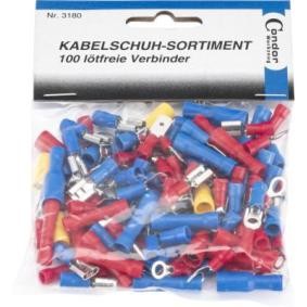 En uppsättning klämmor för kabelband Condor Werkzeug C3180; 100 st.