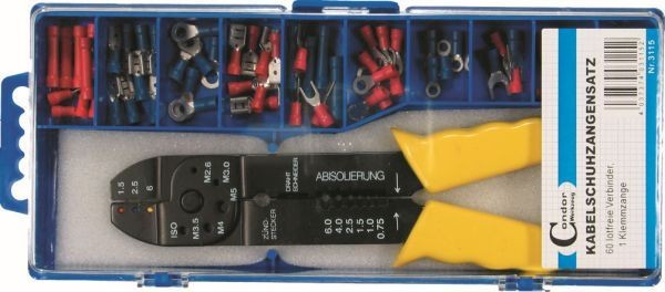 En uppsättning klämmor för kabelband Condor Werkzeug C3115; 60 st.