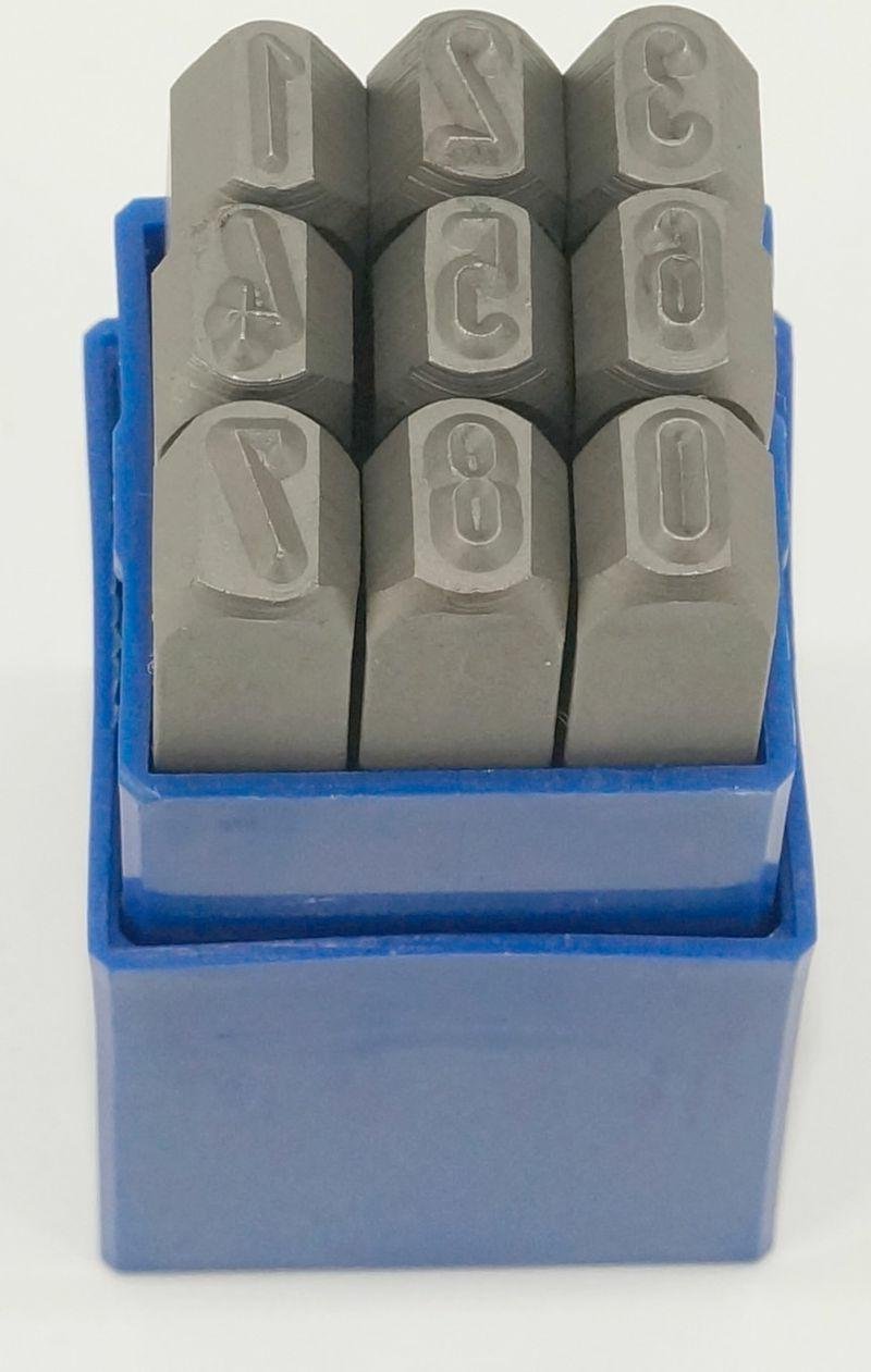 Set av sifferstansar Beta 100010K0; 1 mm; 9 st.