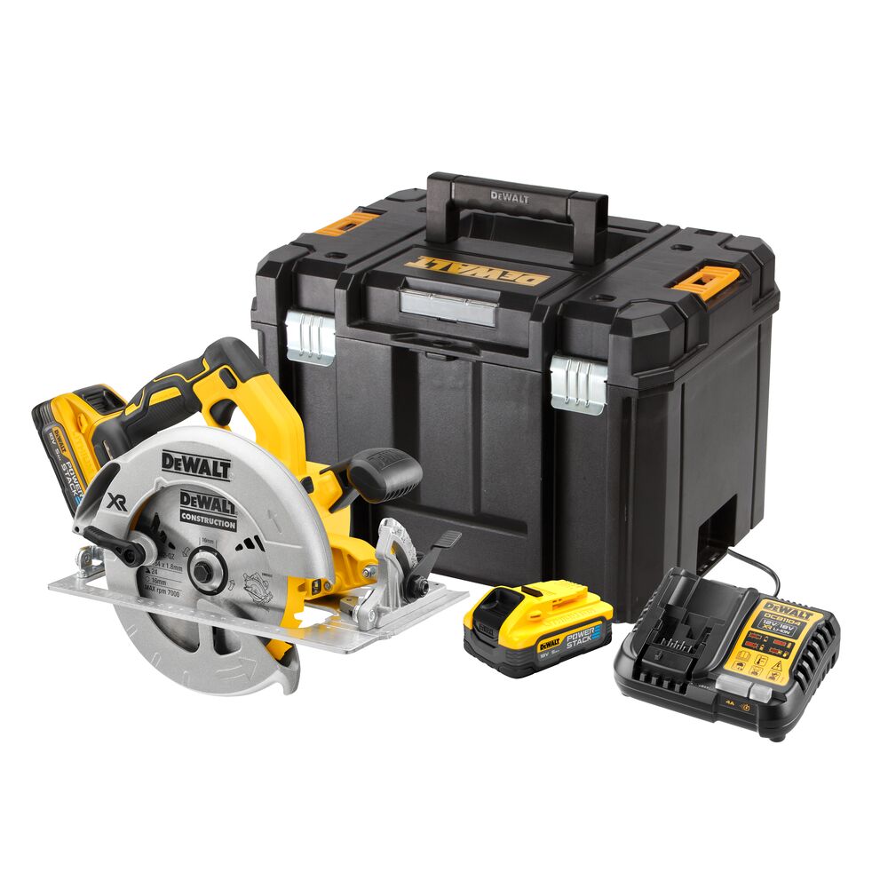 Batteridriven cirkelsåg DeWalt DCS570H2T-QW; 18 V; 1x5,0 Ah batt.