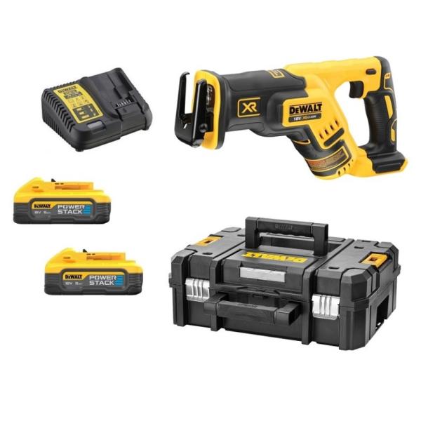 Batteridriven tigersåg DeWalt DCS367H2T-QW; 18 V; 2x5,0 Ah batt.