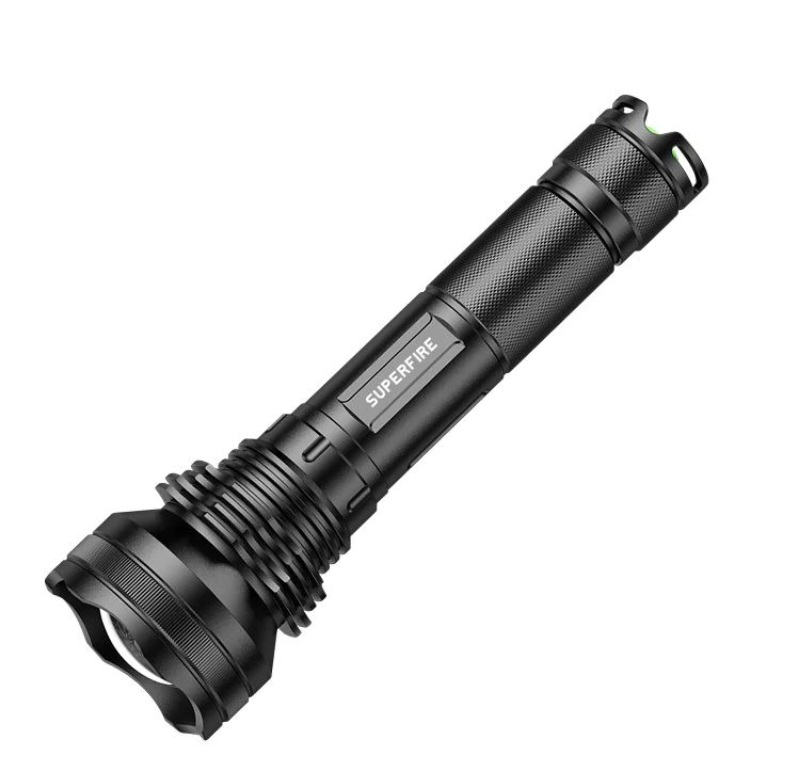 Ficklampa SUPERFIRE-L3; LED; 2700 lm; 3,7 Ah batt.