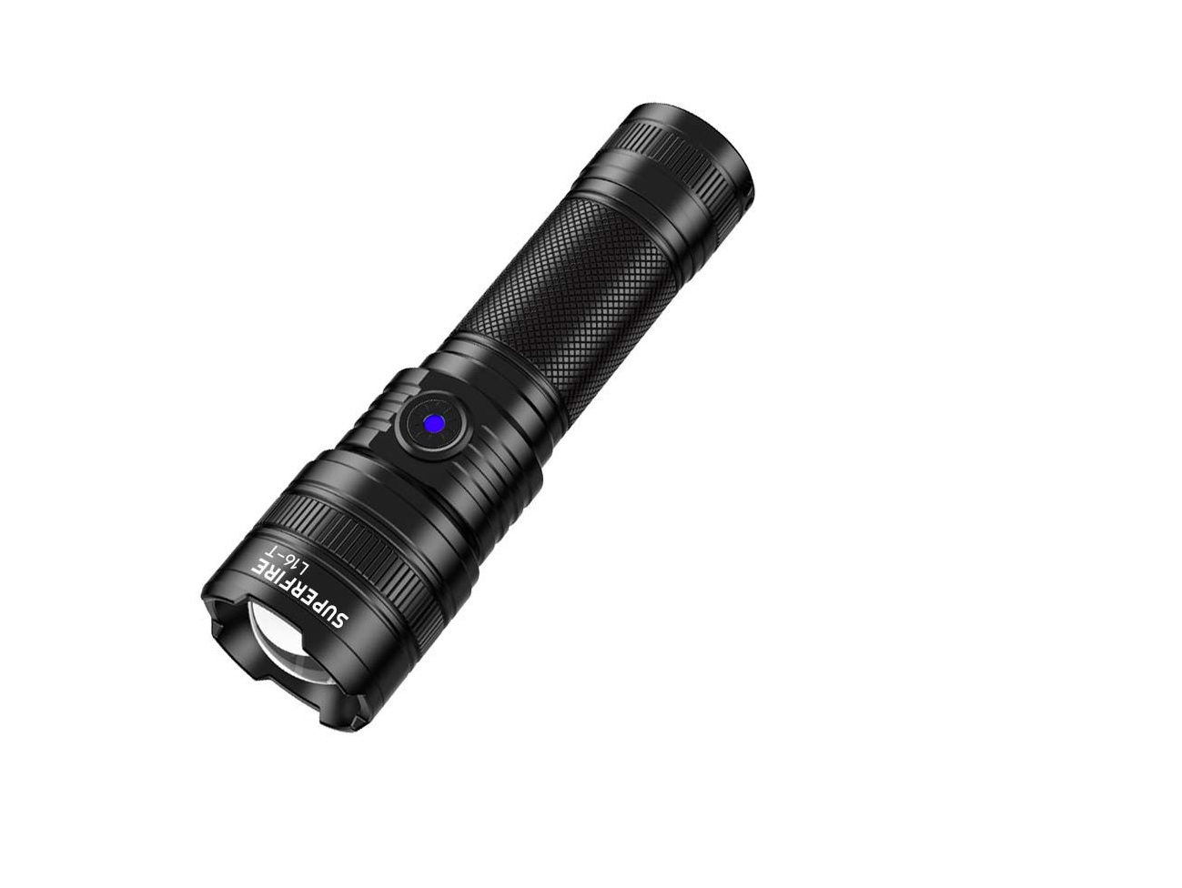 Ficklampa SUPERFIRE-L16-X; LED; 400 lm; 2x3,4 Ah batt.