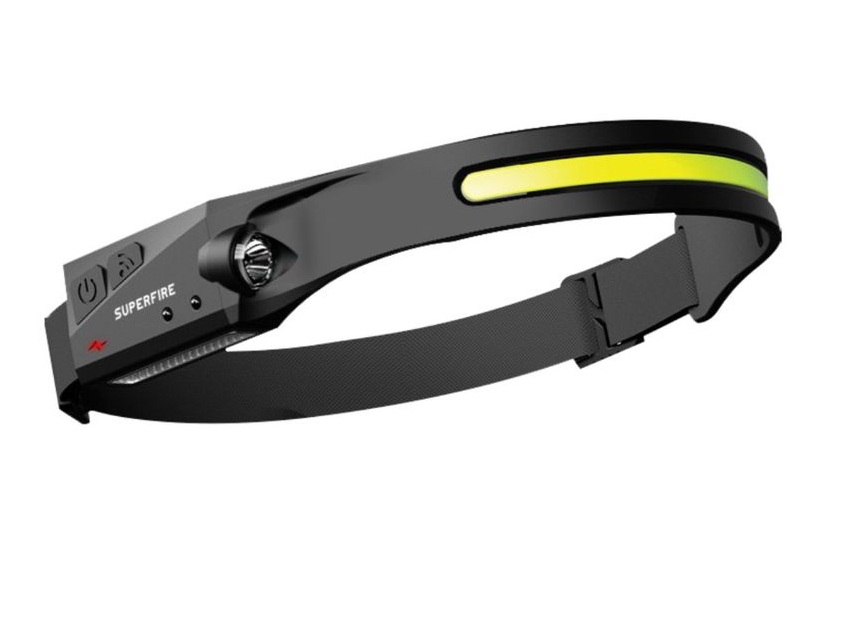 Pannlampa SUPERFIRE-HL65; LED; 1x1,2 Ah batt.