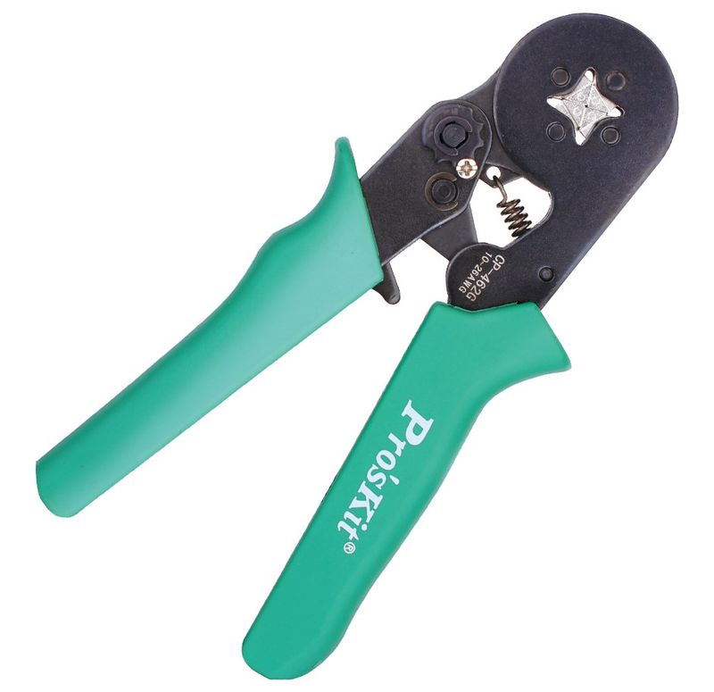 Crimpverktyg för isolerade kabelögon och kontakter ProsKit CP-462G; 0,25-6,0 mm²