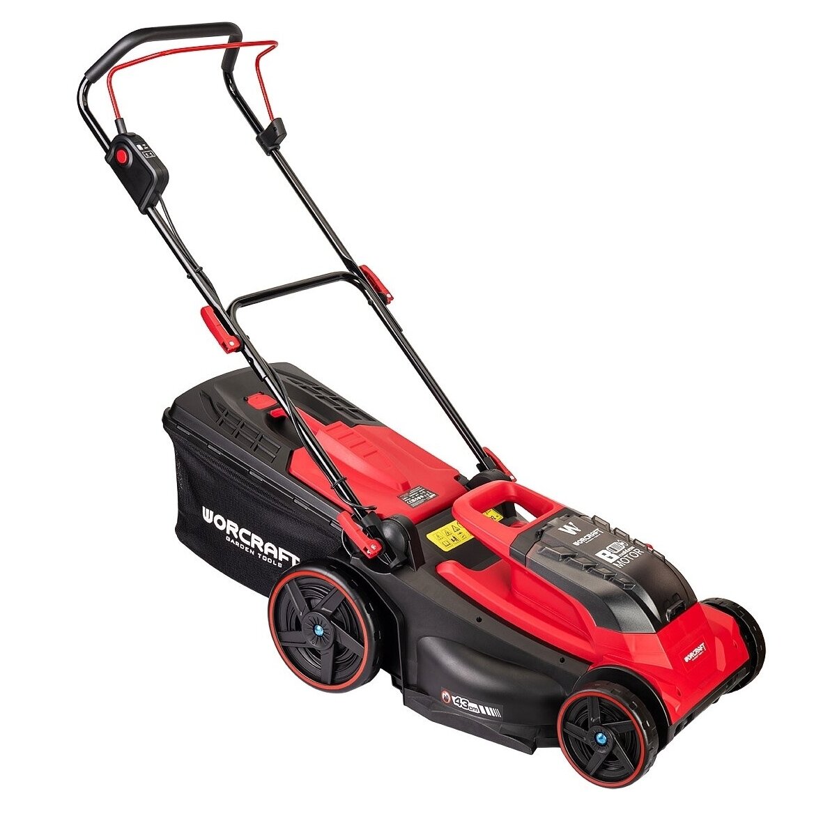 Batteridriven gräsklippare Worcraft CLMS40LiBL; 2x20 V; 2x4,0 Ah batt.